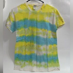 🤎Gildan Yellow & Blue Tie-Dye Cotton Tee